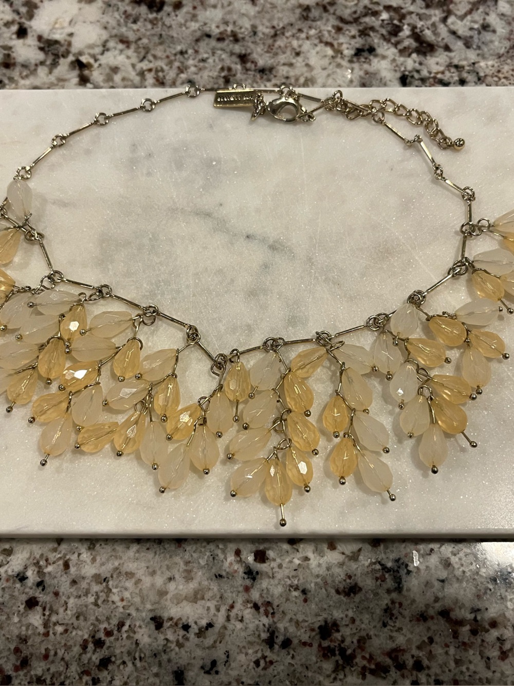 The Limited Yellow & Cream Teardrop Cluster Necklace